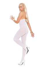 Plus Size Opaque Open Crotch Bodystocking