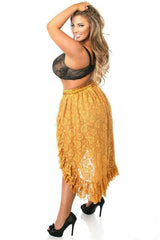 Bronze Lace High Low Skirt