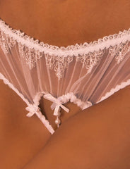 Stretch Embroidered Net Crotchless Panties - just damn sexy
 - 3