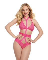 Two-Piece Collared Bralette & Panty Playset