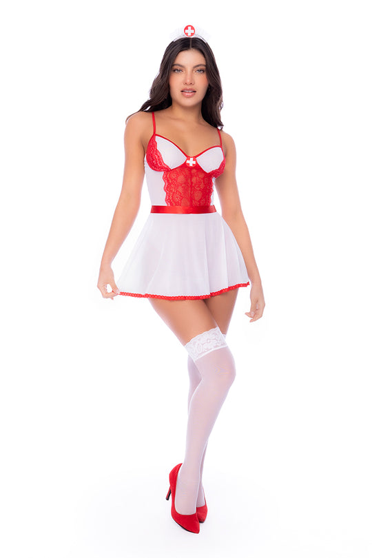 Nurse Three Piece Babydoll Set