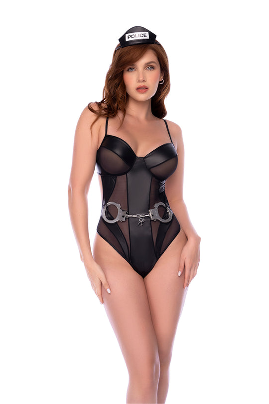 Police Three Piece Mesh Bodysuit Set