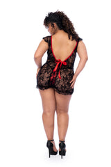 Plus Size Floral Lace Babydoll