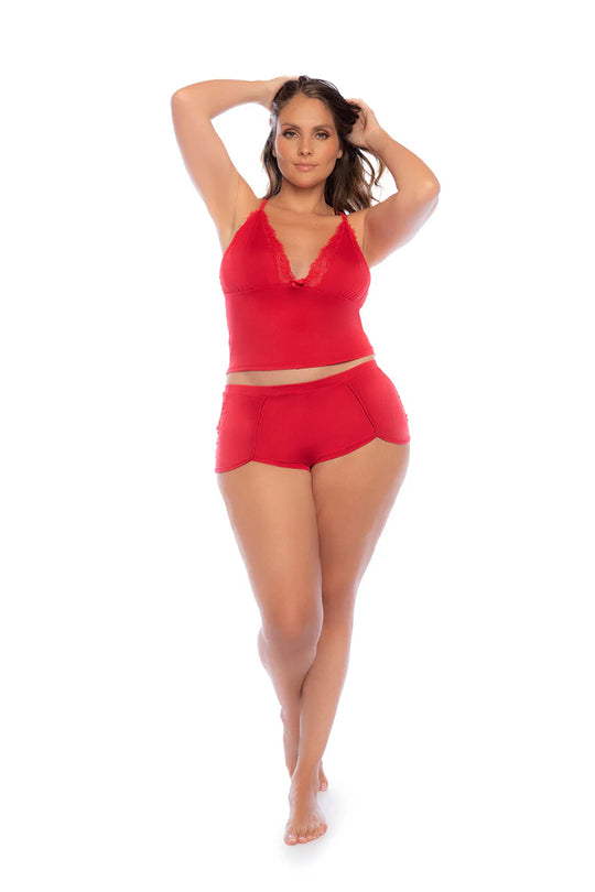 Plus Size Red Pajama Set