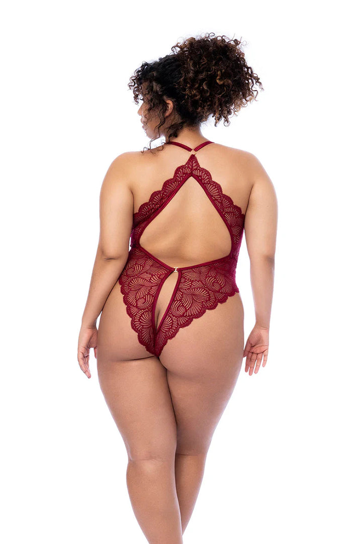 Plus Size Lace Bodysuit