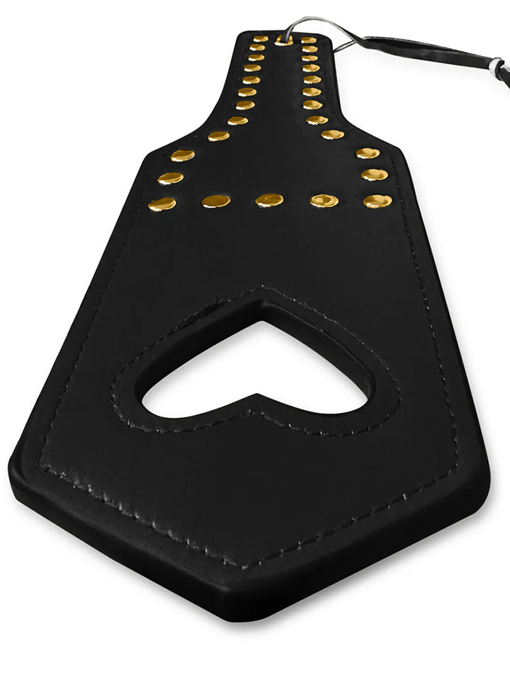 Studded Heart Faux Leather Spanker