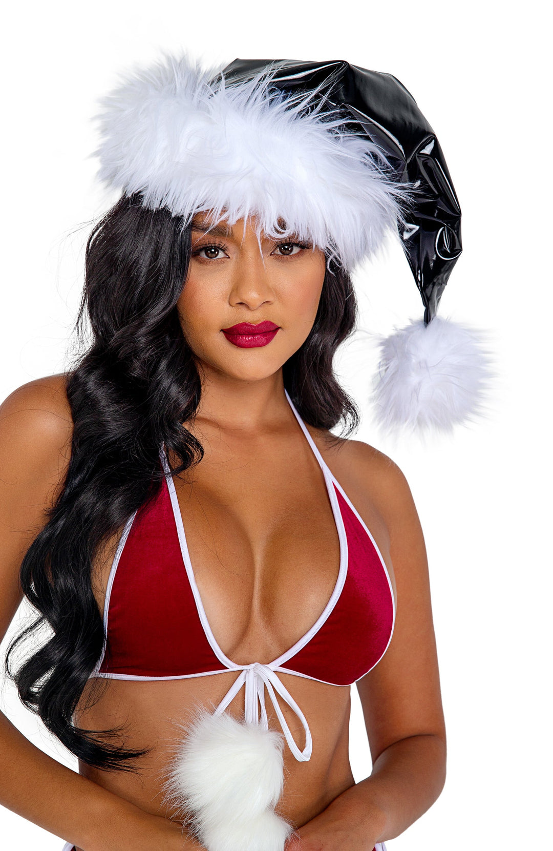 C201 - Vinyl & Faux Fur Santa Hat