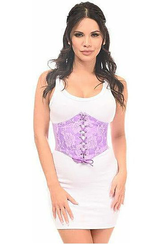 Lavish Lt Purple Lace Corset Belt Cincher