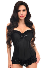 Lavish Black Lycra Hook & Eye Stretch Bustier Corset