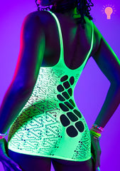 Club Seamless Geometric Front Cutout Dress