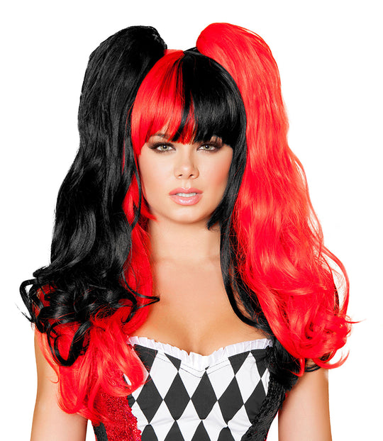 Black / Red Wig