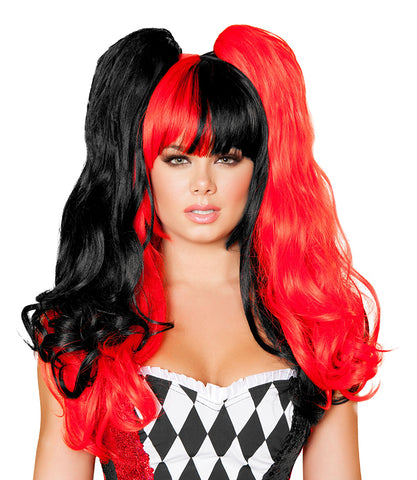 Black / Red Wig