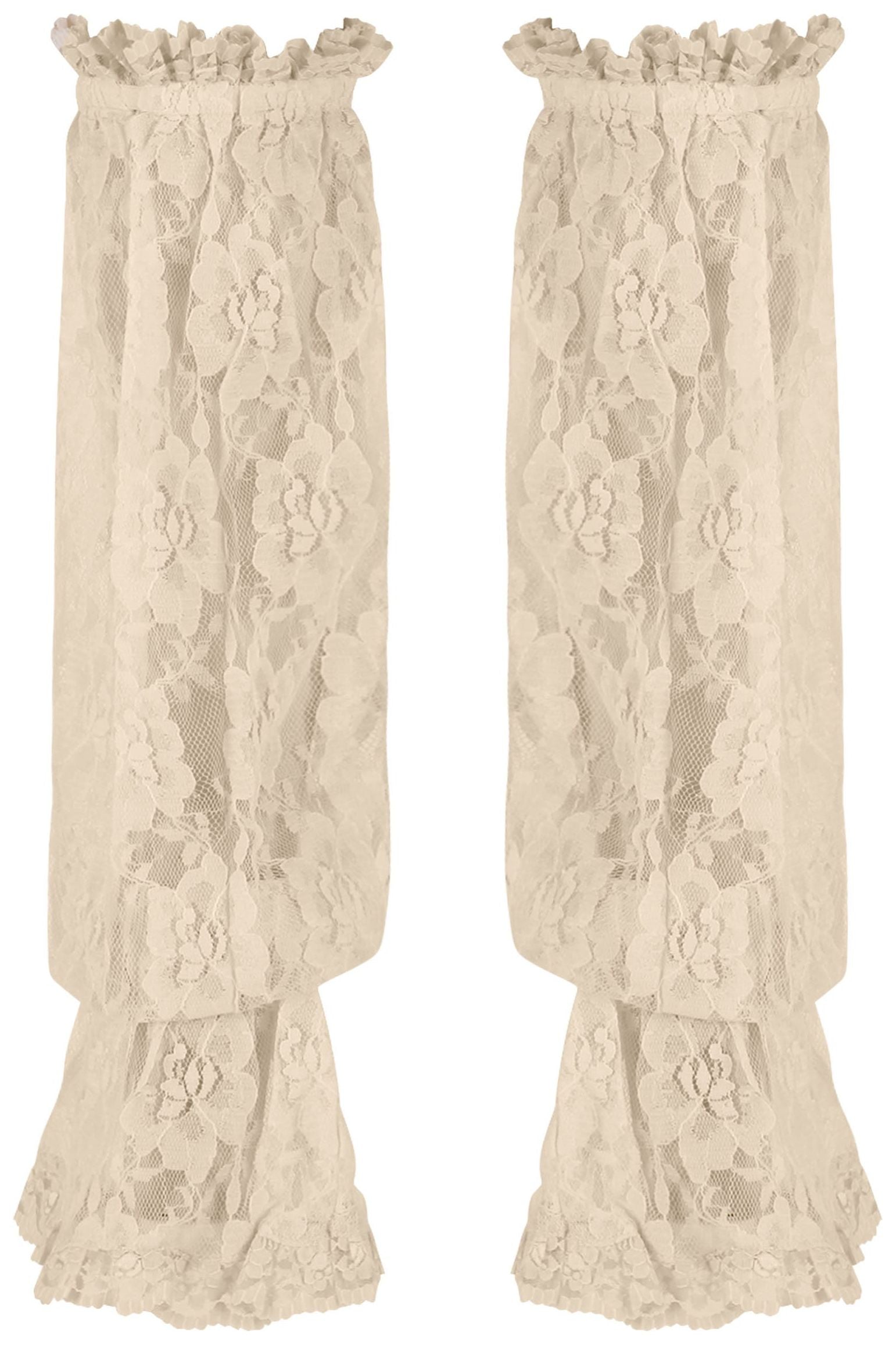 Beige Sheer Lace Smocked Sleeves - Daisy Corsets