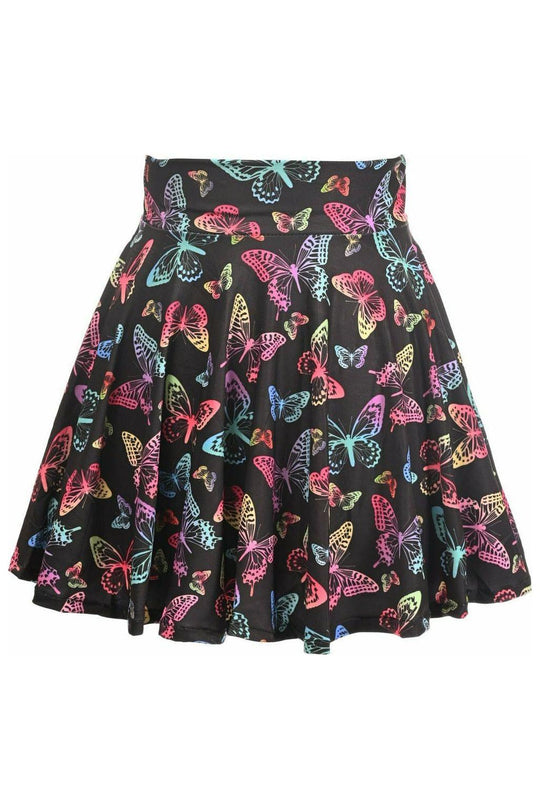 Butterfly Print Stretch Lycra Skirt - Daisy Corsets