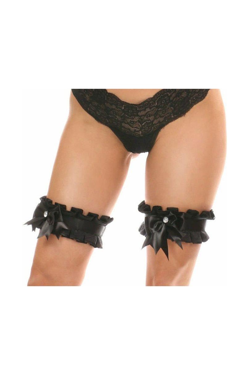 Kitten Collection Black Lace Leg Garters (set of 2) - Daisy Corsets