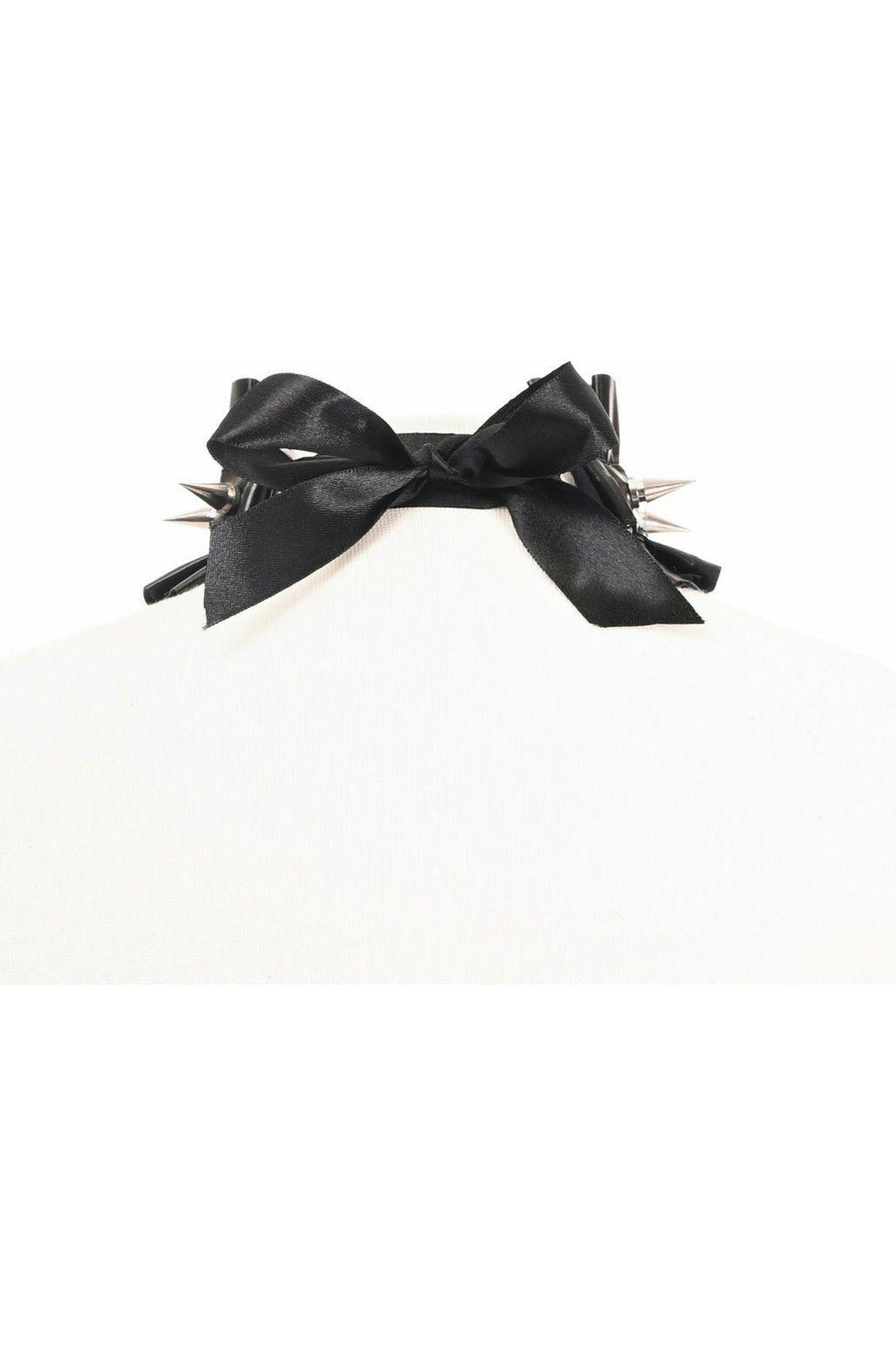 Kitten Collection Black Spike Choker - Daisy Corsets