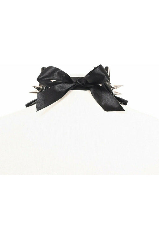Kitten Collection Black Spike Choker - Daisy Corsets
