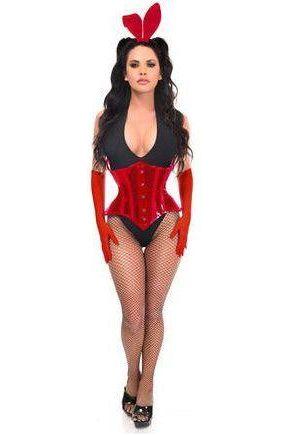 Lavish 4 PC Red Festival Bunny Corset Costume