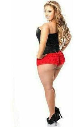 Lavish Black Sweetheart Front Zipper Corset - Daisy Corsets