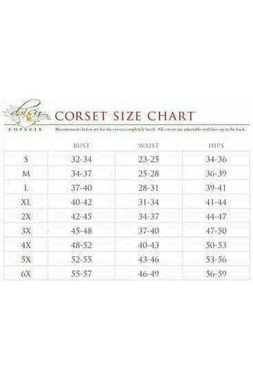 Lavish Black Sweetheart Front Zipper Corset - Daisy Corsets