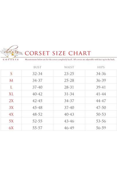 Lavish Fuchsia Lycra & Lace Hook & Eye Stretch Bustier Corset - Daisy Corsets