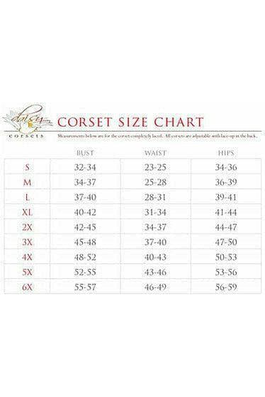 Lavish White Sweetheart Front Zipper Corset - Daisy Corsets