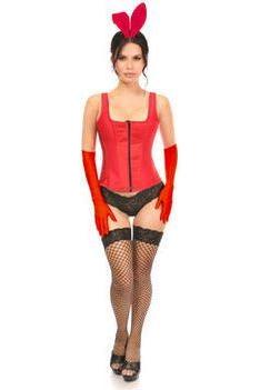 Top Drawer 4 PC Classic Red Bunny Corset Costume - Daisy Corsets