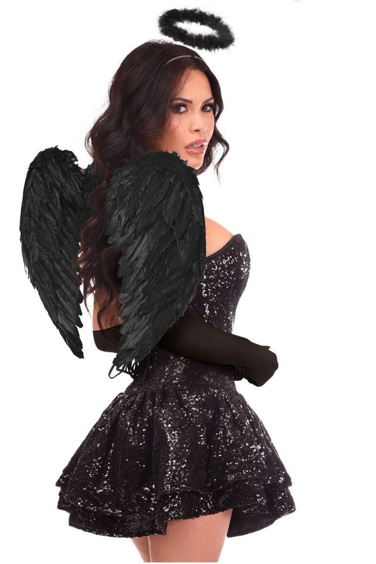 Top Drawer 4 PC Sequin Dark Angel Corset Dress Costume - Daisy Corsets