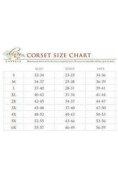 Top Drawer Black Satin Steel Boned Uniforming Corset w/Straps - Daisy Corsets