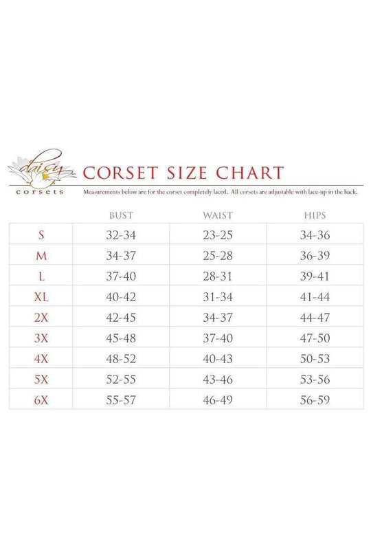 Top Drawer White Satin Steel Boned Overbust Corset - Daisy Corsets