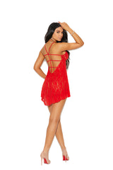 Strappy Red Lace Babydoll