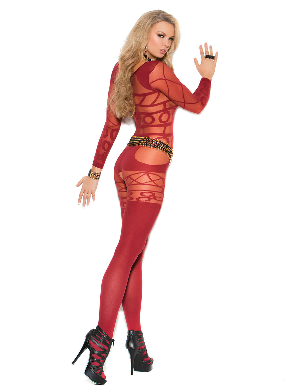 Sheer Long Sleeve Bodystocking