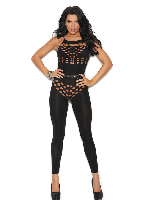 Opaque Halter Bodystocking