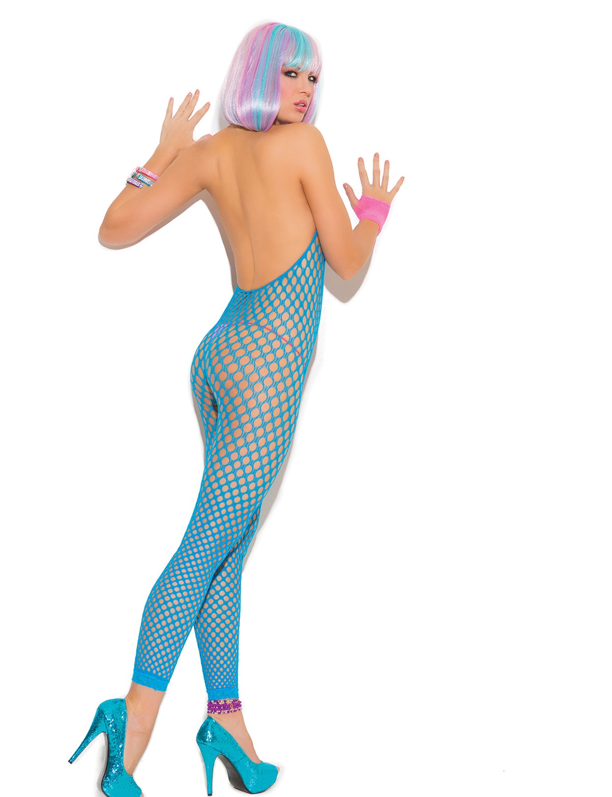 Open Crotch Crochet Bodystocking - OUT OF STOCK