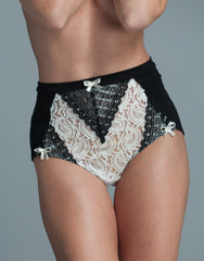 High Waisted Panties with Modal Jersey and Lace