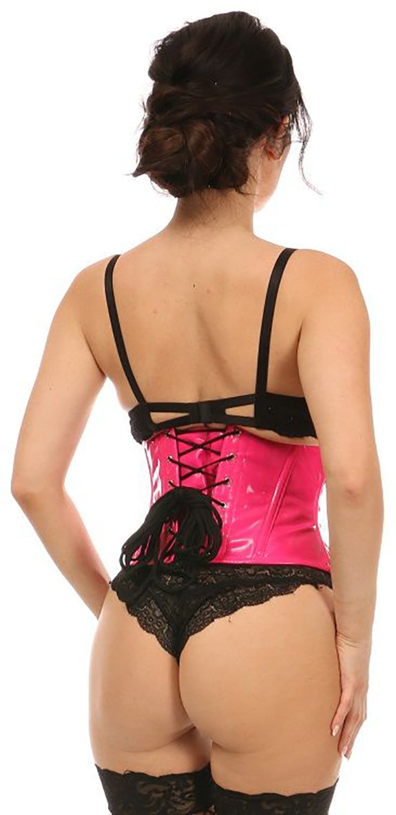 Lavish Hot Pink Patent Mini Cincher