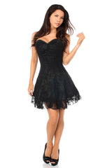 Lavish Black Lace Corset Dress