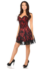 Lavish Red Lace Corset Dress